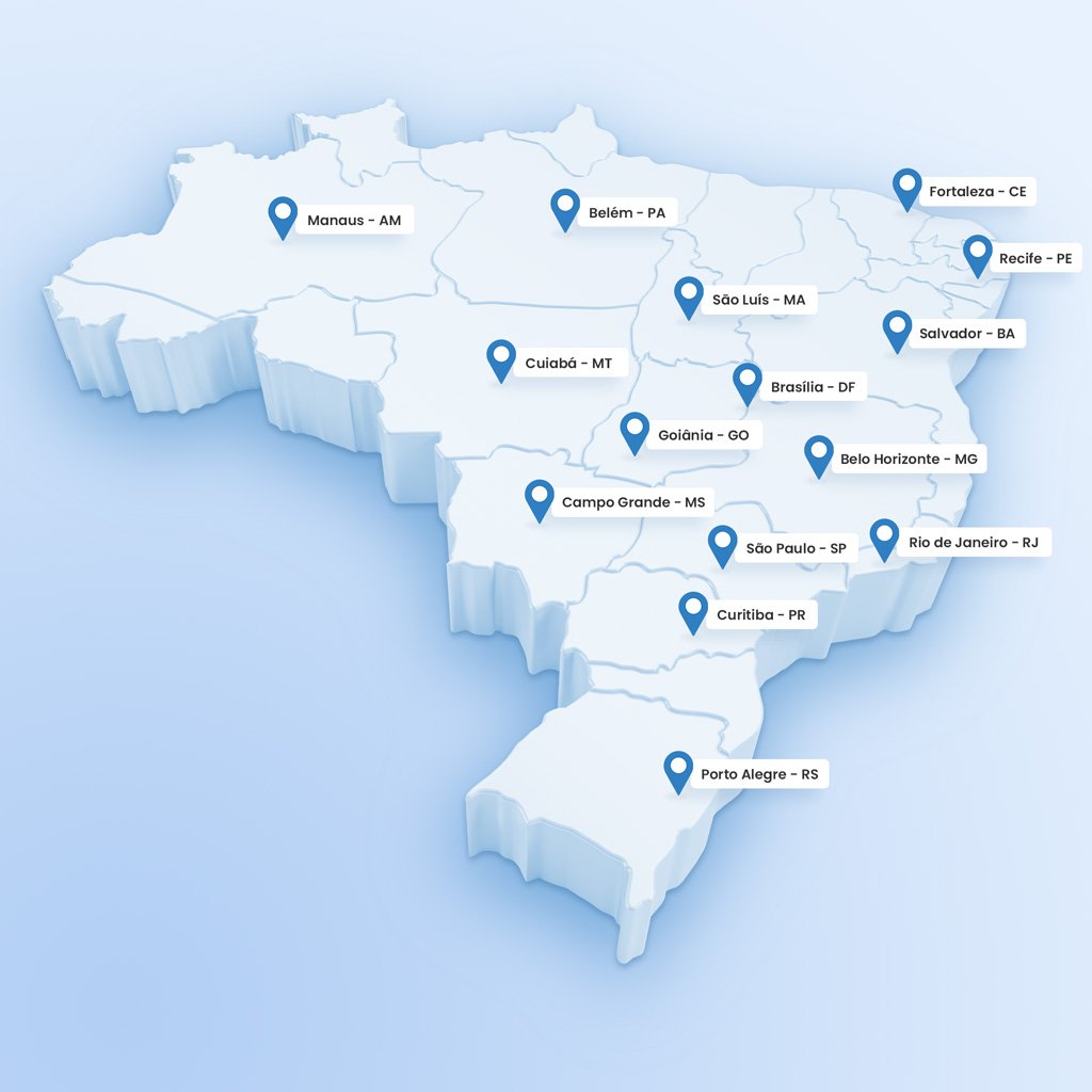 Atendemos todo o Brasil com emissão 100% online