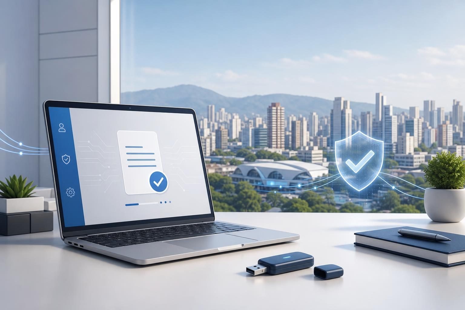 Ilustração sobre certificado digital em Contagem - MG
