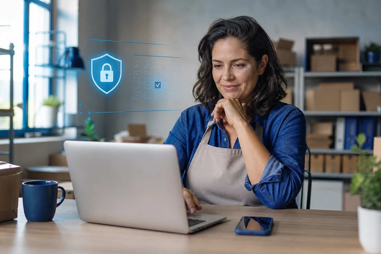 renovar certificado digital do MEI em microempreendedor brasileiro revisando renovação de certificado em notebook